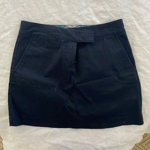 J Crew Navy Cotton Skirt Size 0